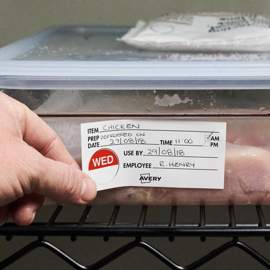 Food rotation labels.